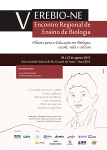 V Encontro Regional de Ensino de Biologia do Nordeste (V EREBIO – NE)