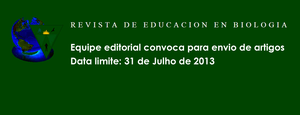 Convocatória da Revista de Educación en Biología